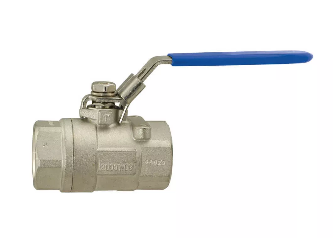1-1/2" Bonomi 700LL - 2 Piece, Stainless Steel, Full-Port, Manual Ball Valve with Locking Handle