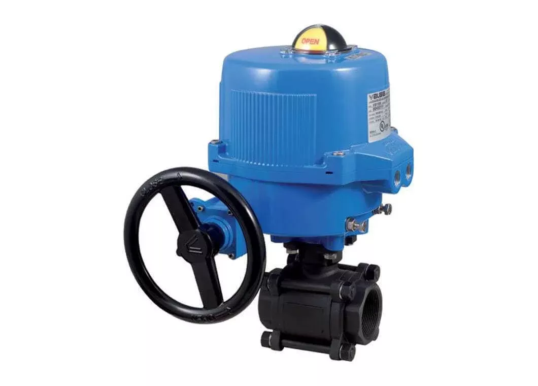 1-1/2" Bonomi M8E0622-00 - Ball Valve, 2-way, 3-piece, Carbon Steel, Butt Weld, Full Port, with Metal Electric Actuator