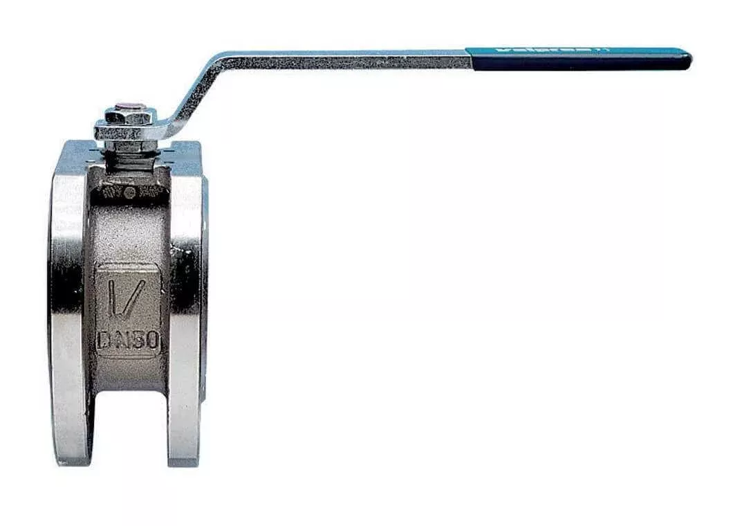 1-1/4" Bonomi 720016 - Ball Valve, Wafer Style, Stainless Steel, Full Port, Manually Operated