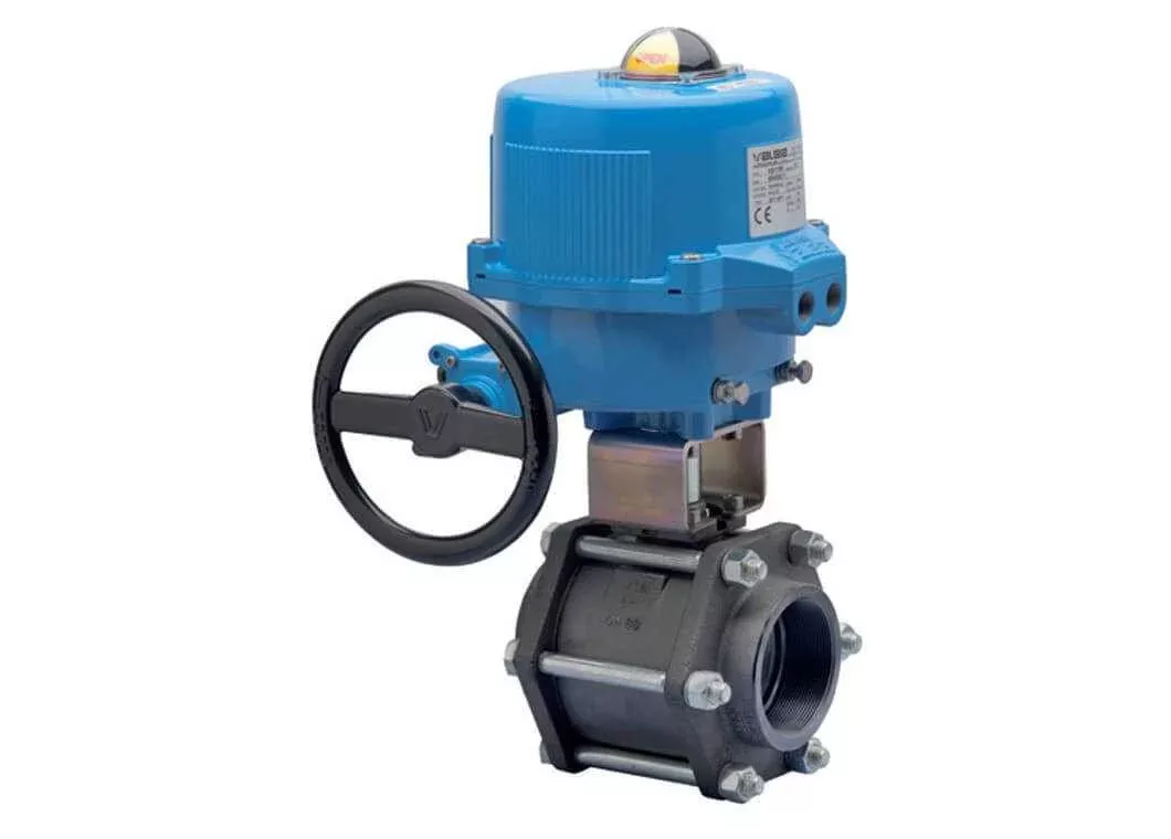 1-1/4" Bonomi M8E710065-00 - Ball Valve, 3 Piece, 2-Way, Carbon Steel, Butt Weld, Full Port, with Metal Electric Actuator
