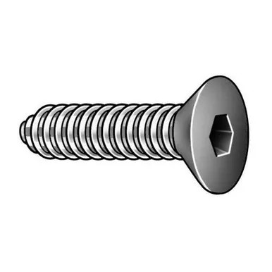 #10-32 Socket Head Cap Screw, Flat, Black Oxide Alloy Steel, 1 in Length, 100 PK10F100KFC