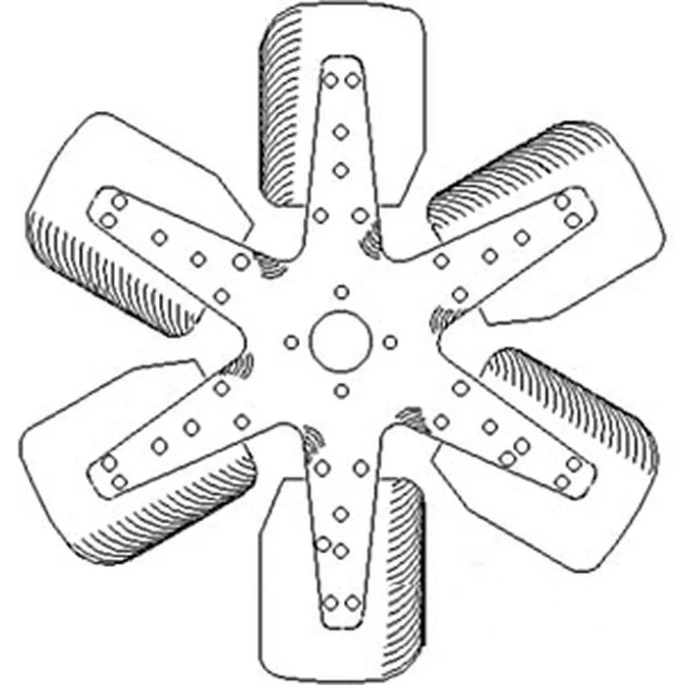 A173030 6 Blade Fan Fits Case-IH Tractor Models 770 870 A284 A301D