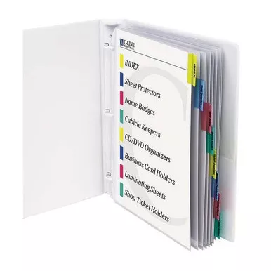 C-Line Products Sheet Protector Set,8 Tab,Multicolor,PK8 05580