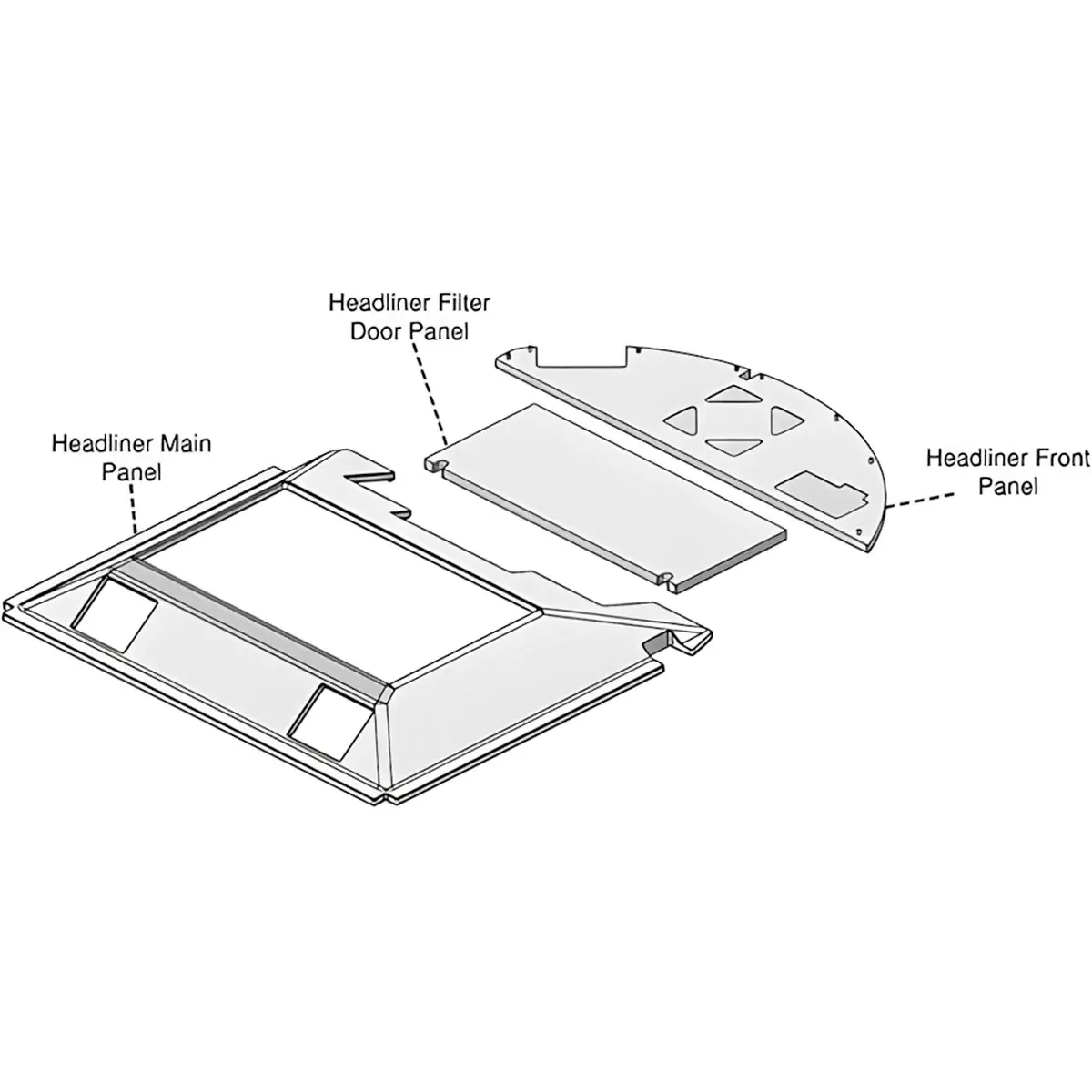 Cab Headliner for John Deere 2350, 2550, 2750, 2840, 2940