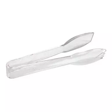 Crestware Tong,Clear,9 in. L,Plastic PCT9CL