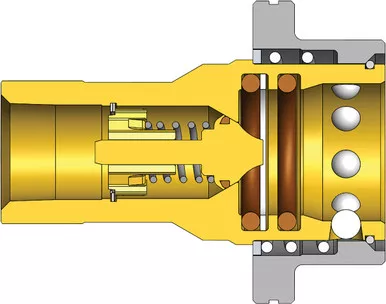Dixon 4HSF4-B 1/2" STEAM COUPLER, 1/2" NPTF Body Material: BRASS Body Size: 1/2"