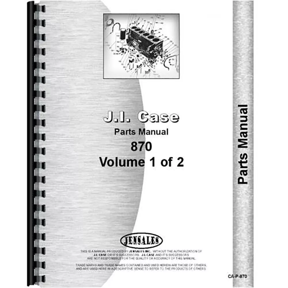 Fits Case 870 Tractor Parts Manual