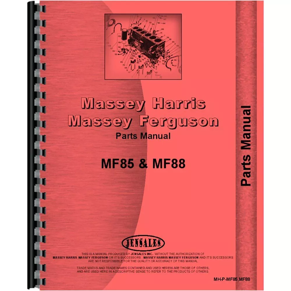 Fits Massey Ferguson 88 Tractor Parts Manual