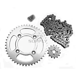 Honda CRF80F Chain and Sprocket Set for 2004-2013.