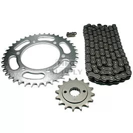 Honda XR250L Chain and Sprocket Set for 1991-1996.