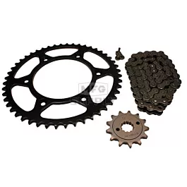 Honda XR250R Chain and Sprocket Set for 1996-2004.