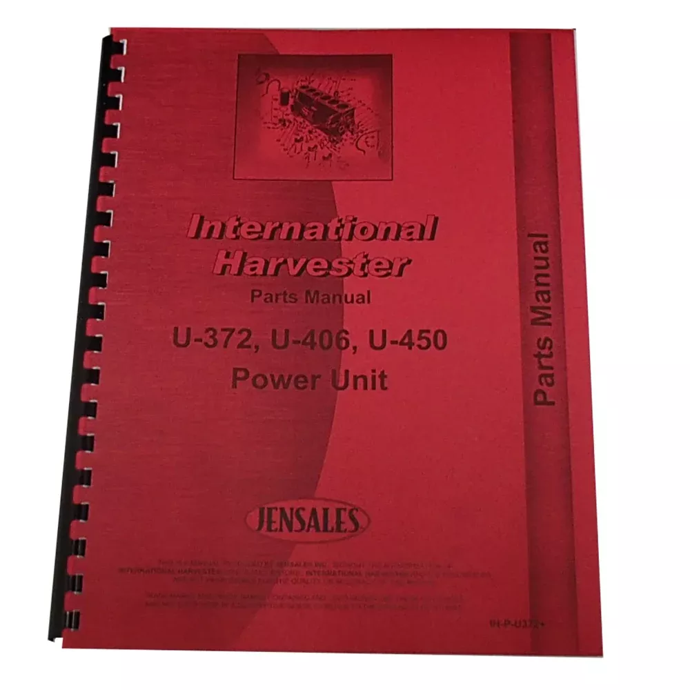 Industrial and Construction Parts Manual Fits International Harvester U372