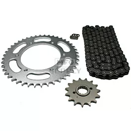 Kawasaki KLR250 Chain and Sprocket Set for 1986-2005.