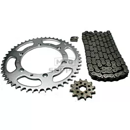 Kawasaki KX125 Chain and Sprocket Set for 2000, 2001, and 2002.