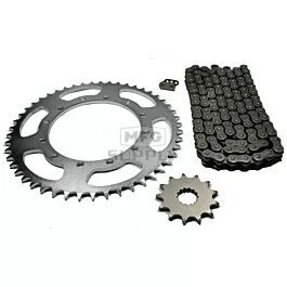 Kawasaki KX250 Chain and Sprocket Set for 1999-2004.