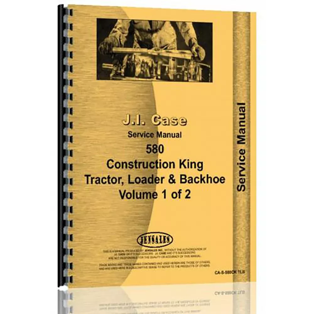 Loader Backhoe Service Manual Fits Case580 Tractor