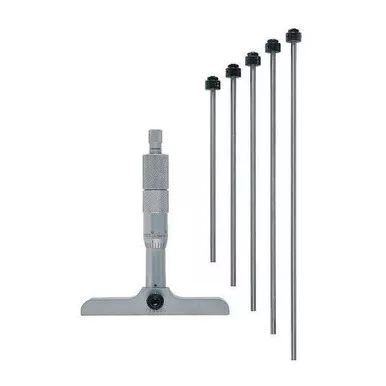 Mitutoyo Depth Micrometer,0 to 6 In 129-128