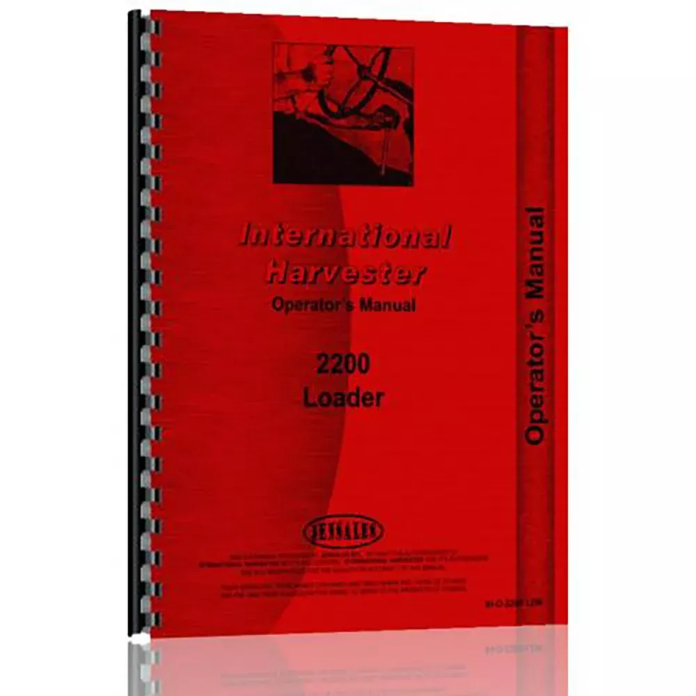 New Operator Manual forFits International Harvester 2200 Tractor