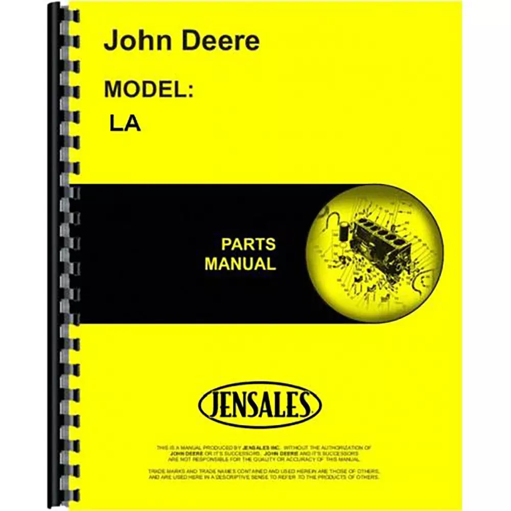 Parts Manual Fits John Deere Tractor LA