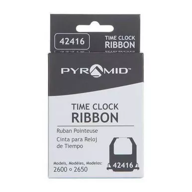 Pyramid Time Clock Replacement Ribbon,Black-Red 42416
