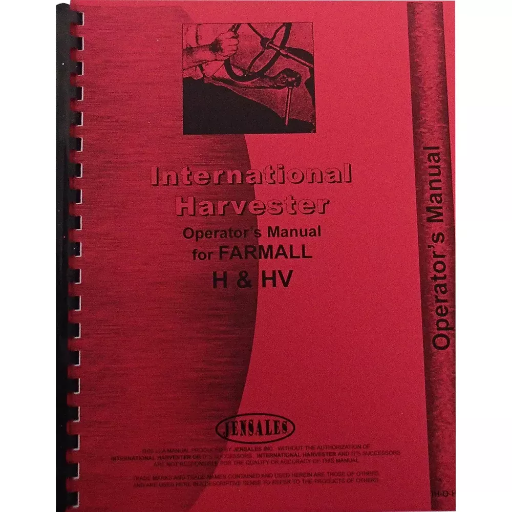 Reproduction Fits International Harvester HV Tractor (1949) Operator's Manual