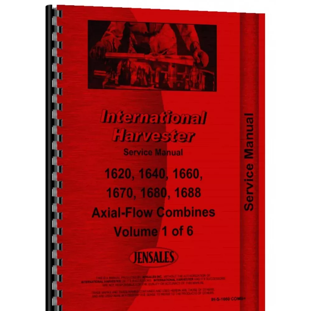 Service Manual Fits Case 1620 1670 Combine includes fold-out illustrations