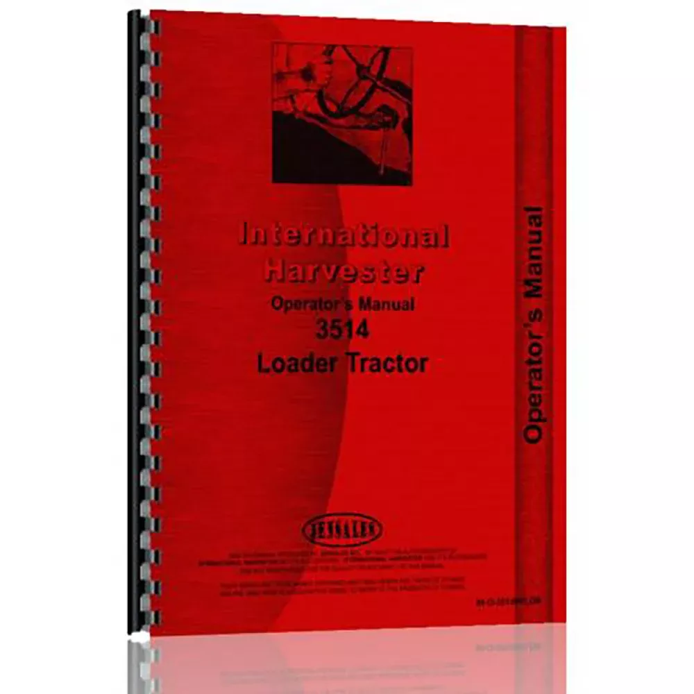 Tractor Operator Manual Fits International Harvester 3514