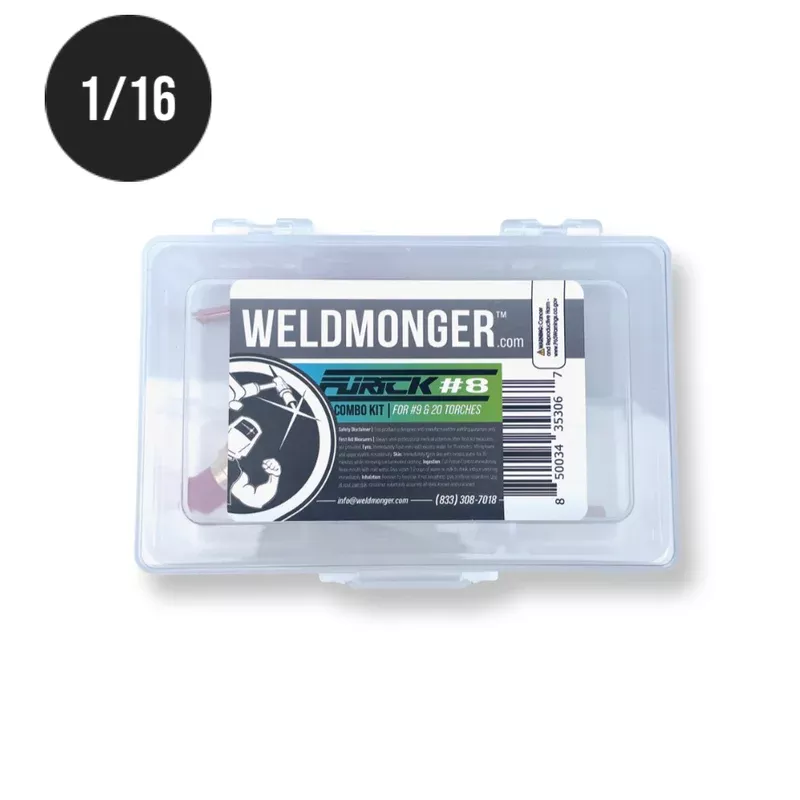WELDMONGER Furick #8 PRO Combo Kit Size 1/16 – For #9 AND #20 Style Torches