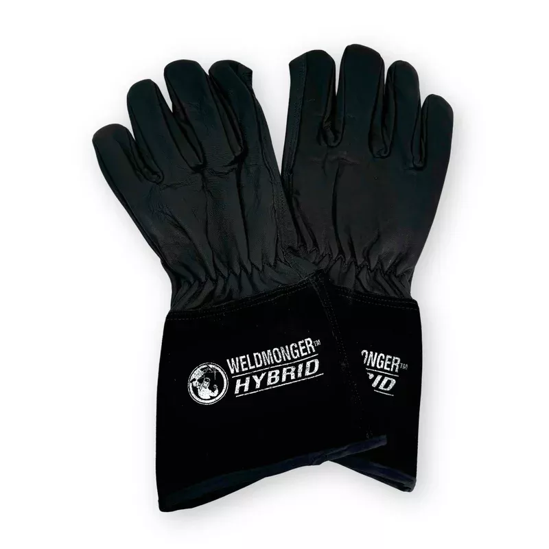 Weldmonger Hybrid TIG/MIG Welding Gloves – Black 5″ Cuff