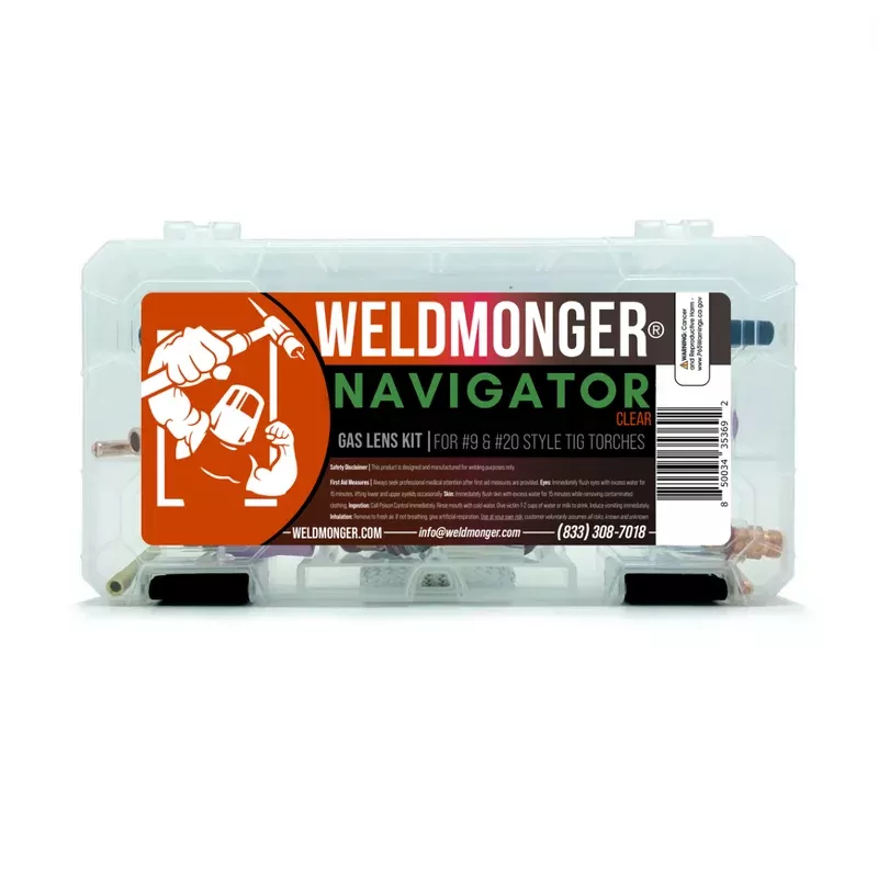 Weldmonger Navigator Clear Gas Lens Kit for 9/20 Style Torches