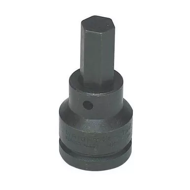 Wright Tool ImpSckt,Stl,19mm,Hex,BlckOxd,6Pnt,0.75in 62-19MM