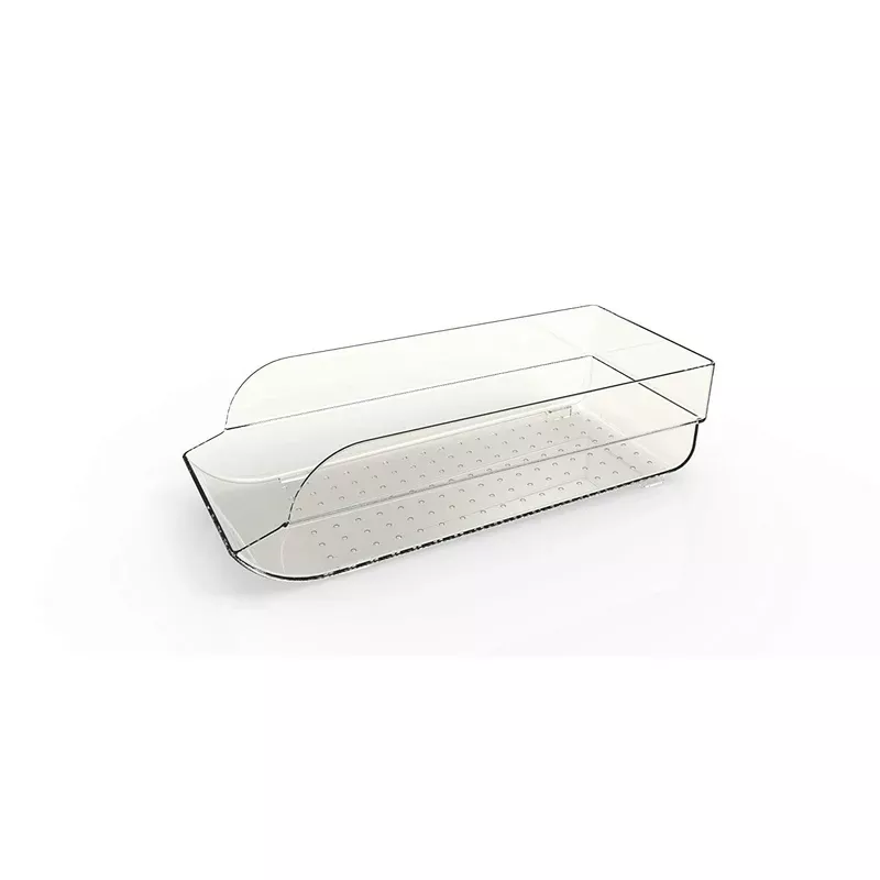 YBMHome Freezer Drink Holder Storage Organizer Bin for Kitchen Basement Garage Fridge BPA-Free Clear Plastic Refrigerator Soda Can Holder