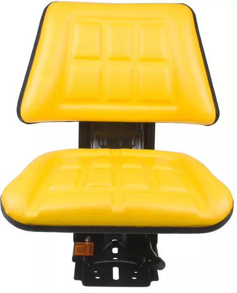 Yellow Universal Mechanical Suspension Tractor Seat with Trapezoid Back for Agricultural Equipment