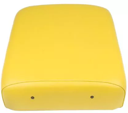 Yellow Vinyl All-weather Seat Cushion with Heavy-Duty Foam Padding