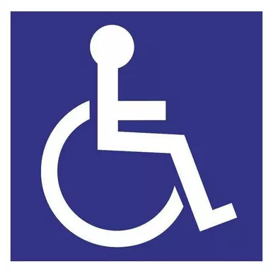 Zing Handicap Labels,6 In H x 6 In W,PK2, 2712 2712